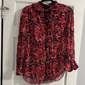 All Saints Animal Print Blouse